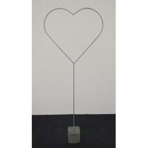 Varmgalvaniseret hjerte i sten 140 cm