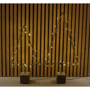 R� jern - juletr�ss�t i sten inkl. lysk�de 90 & 110 cm.