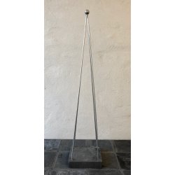 Varmgalvaniseret pyramide juletr med kugle top - 110 cm