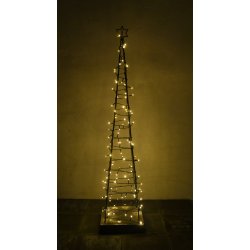 R jern pyramide juletr med stjerne top - 130 cm