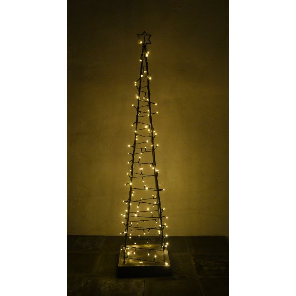 Rå jern pyramide juletræ med stjerne top - 130 cm JULETRÆER - Eksklusive Blomsterstandere